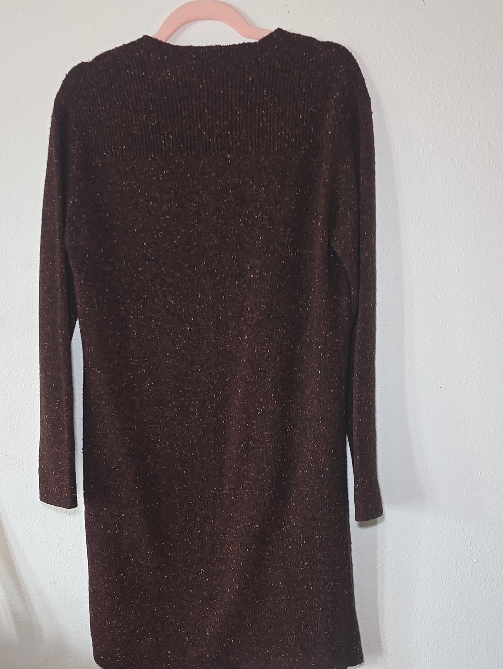 Kavu long sleeve sweater knit dress size M Lambwool blend burnt orange - Picture 7 of 7